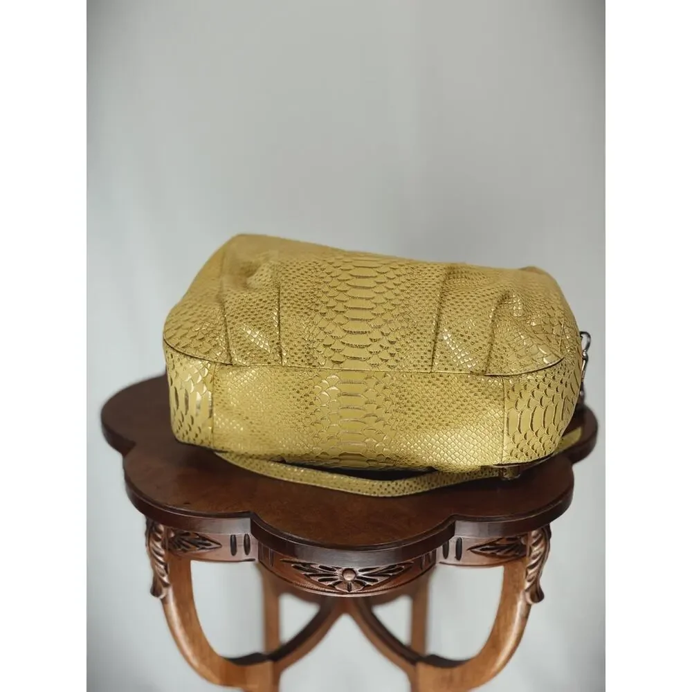 COACH M1293-23746 Convertible Hobo Ergo Satchel Yellow Leather Handbag #0009 - Picture 7 of 7